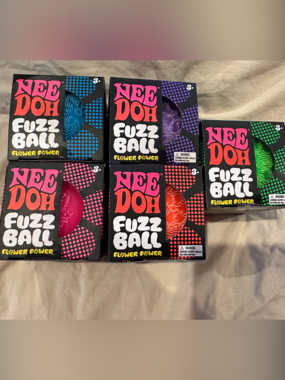 Fuzz Ball Sensory Squeeze Toy - Multi Color Set